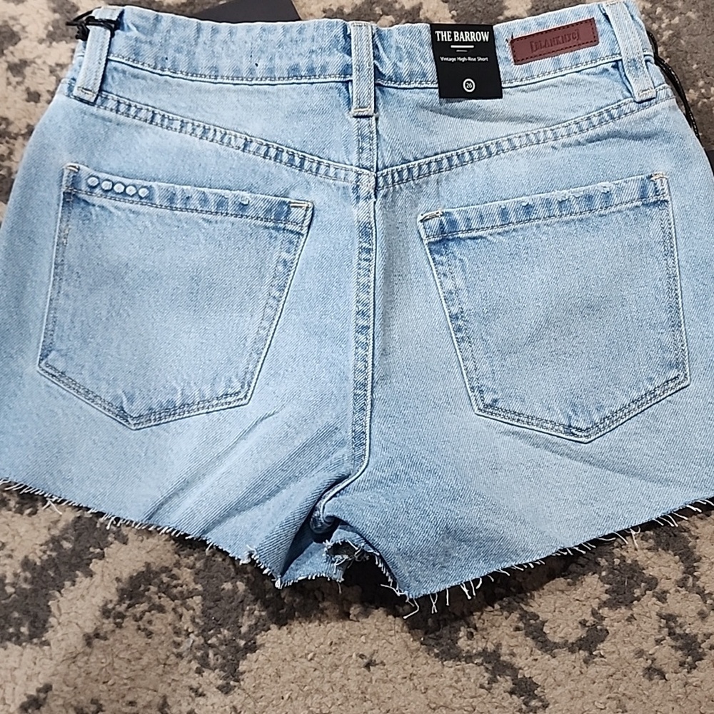BLANK NYC The Barrow Denim Vintage High Rise Shorts Cut-offs, Distressed NWT - Picture 2 of 4